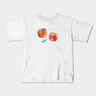 Watercolor Peaches Kids T-Shirt